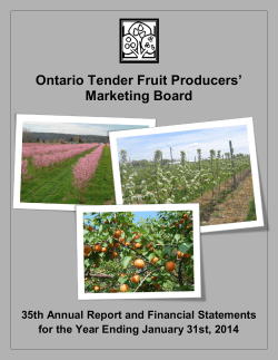 Ontario Tender Fruit Producers` Marketing Board