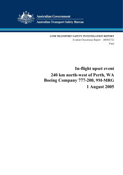 In-flight upset event 240 km north-west of Perth, WA Boeing