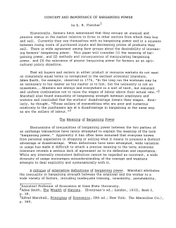 CONCEPT AND IMPORTANCE OF BARGAINING POWER by L. B.