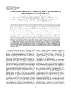 The Limitations of Ancestral State Reconstruction