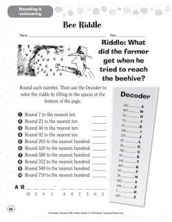 Bee Riddle - Scholastic