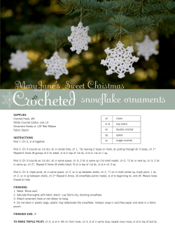 Crocheted snowflake ornaments