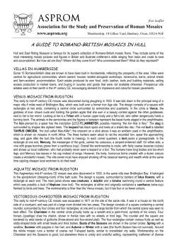 A guide to Romano-British mosaics at Hull