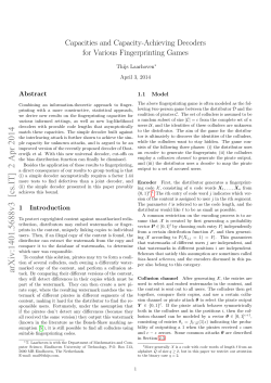 Capacities and Capacity-Achieving Decoders for Various