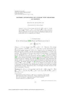 FOURIER ASYMPTOTICS OF CANTOR TYPE MEASURES AT