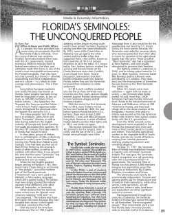 florida`s seminoles: the unconquered people