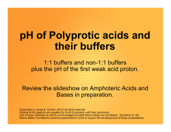 pH of Polyprotic acid buffers