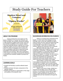 Study Guide For Teachers - Young Audiences New Jersey