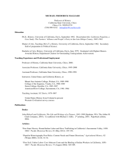 Michael Magliari`s CV