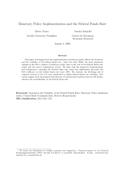 Monetary Policy Implementation and the Federal Funds Rate