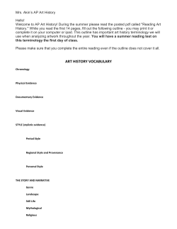 ART HISTORY VOCABULARY