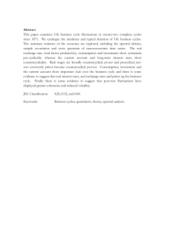 Abstract This paper examines UK business cycle fluctuations in