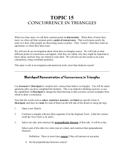 topic 15 concurrence in triangles