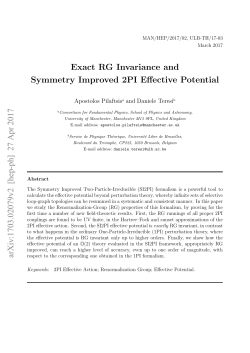 Exact RG Invariance and Symmetry Improved 2PI