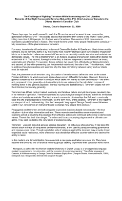 The Challenge of Fighting Terrorism While Maintaining our Civil