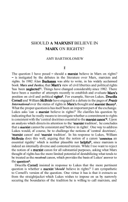 should a marxist believe in marx on rights?
