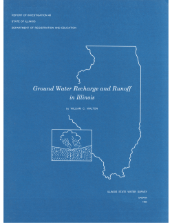 Ground Water Recharge and Runoff in Illinois