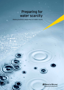 EY- Preparing for water scarcity: Raising business awareness on