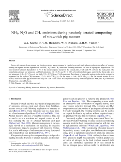 NH3, N2O and CH4 emissions during passively aerated composting