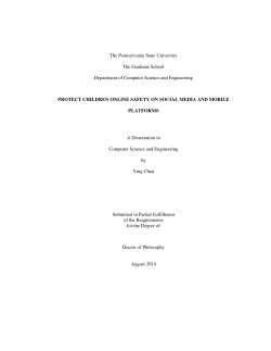 PROTECT CHILDREN ONLINE SAFETY ON SOCIAL MEDIA AND