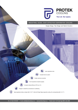 IndustrIal-sIzed, cost-effectIve evaporatIve coolers