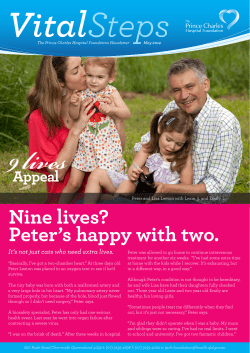 Nine lives? Peter`s happy with two.