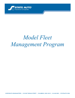 Model Fleet Management Program