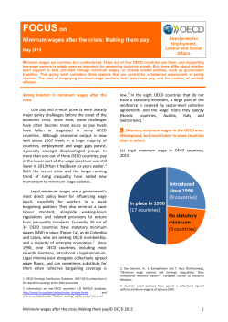 Minimum wages after the crisis
