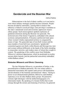 Gendercide and the Bosnian War