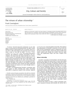 The virtues of urban citizenship