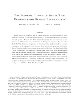 The Economic Impact of Social Ties