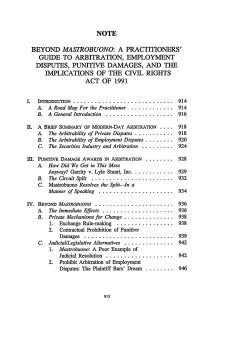 Beyond Mastrobuono - Hofstra Law Review