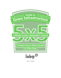 5 PROJECTS ANY COMMUNITY CAN DO To Reduce Storm Water