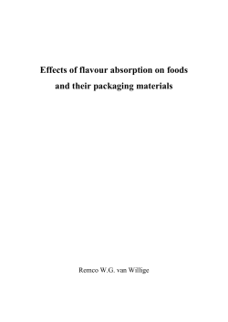 Effects of flavour absorption on foods and their packaging materials