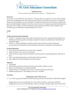 The Rule of Law - Database of K