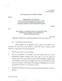 Notice of Motion - Camp Fiorante Matthews Mogerman