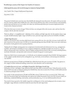 Following the Recession, Job Growth Strongest in Industries Paying