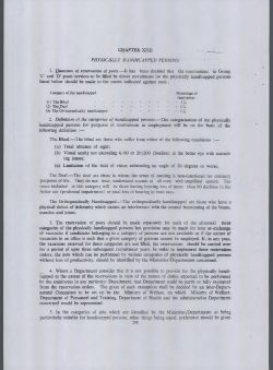 CHAPTER XXII. 1. Quantum of reservation of posts.&mdash;lt has been