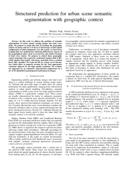 Structured prediction for urban scene semantic segmentation with