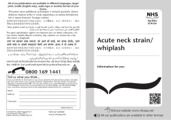 Acute neck strain/ whiplash