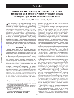 Antithrombotic Therapy for Patients With Atrial Fibrillation and