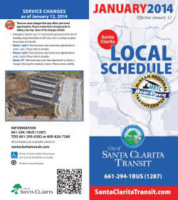 Local Schedule - City of Santa Clarita Transit