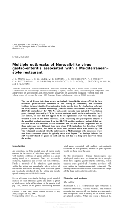 Multiple outbreaks of Norwalk-like virus gastro