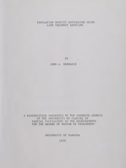 Population density estimation using line transect sampling