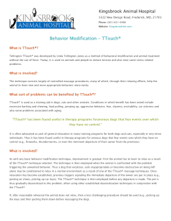 Behavior Modification - TTouch