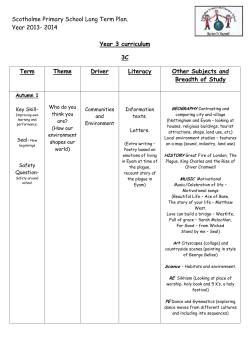 Scotholme Primary School Long Term Plan. Year 2013