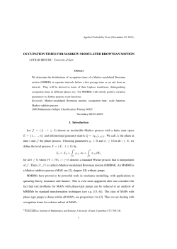 occupation times for markov-modulated