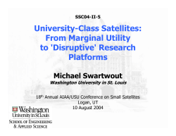 University-Class Spacecraft: From Marginal Utility to Disruptive
