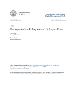 The Impact of the Falling Yen on US Import Prices