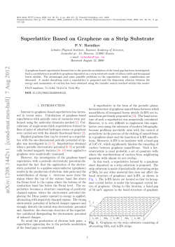 Superlattice Based on Graphene on a Strip Substrate
